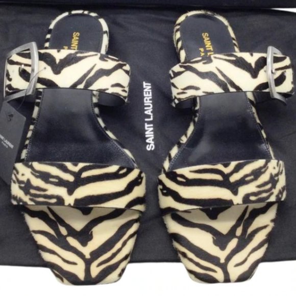 Saint Laurent Hair on Zebra Sandals - Picture 6 of 6